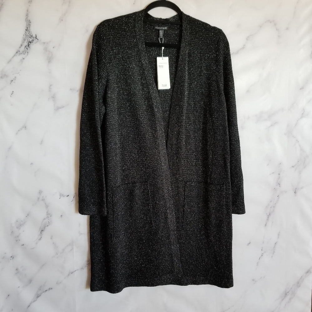Eileen Fisher Black Long Cardigan Sweater